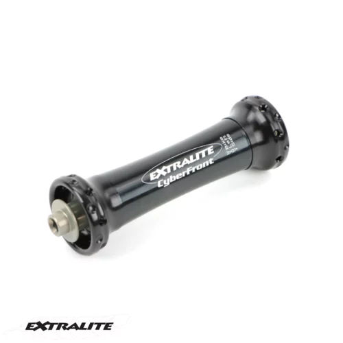 An Image showing a Black Extralite SP front bicycle hub