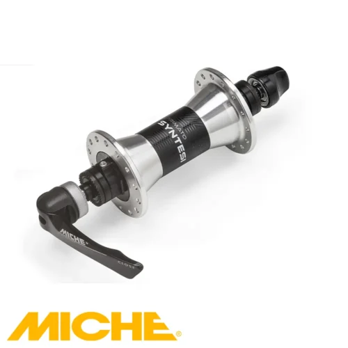 A picture of the latest Miche Primato Syntesi bicycle front hub in Silver