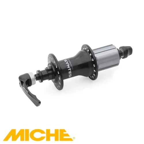 A picture of the latest Miche Primato Syntesi bicycle rear hub in Black