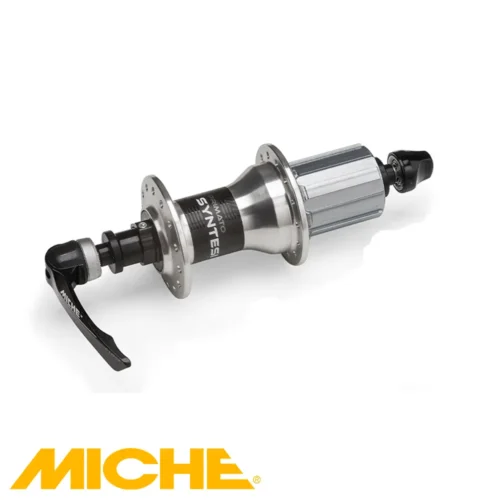 A picture of the latest Miche Primato Syntesi bicycle rear hub in Silver