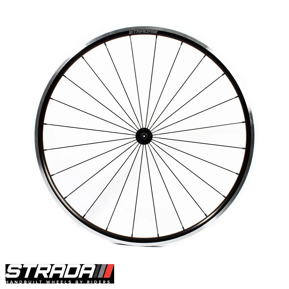 A winter training rim brake front wheel by Strada